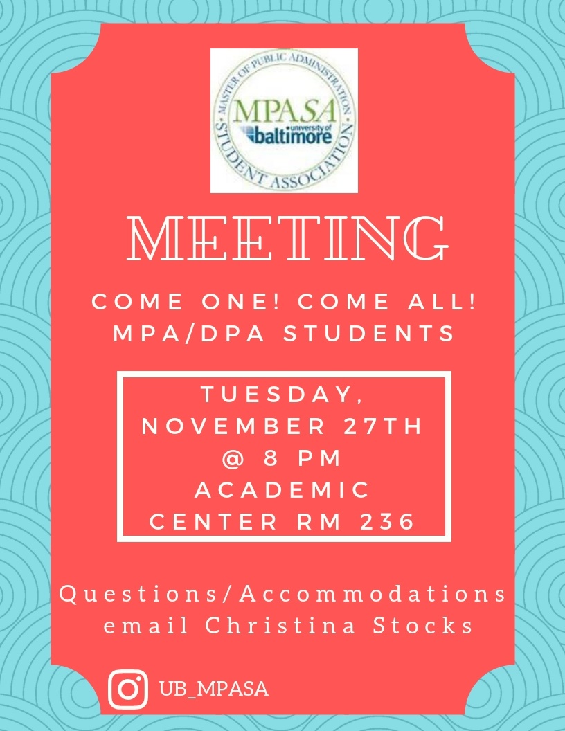 MPA Student Association Meeting